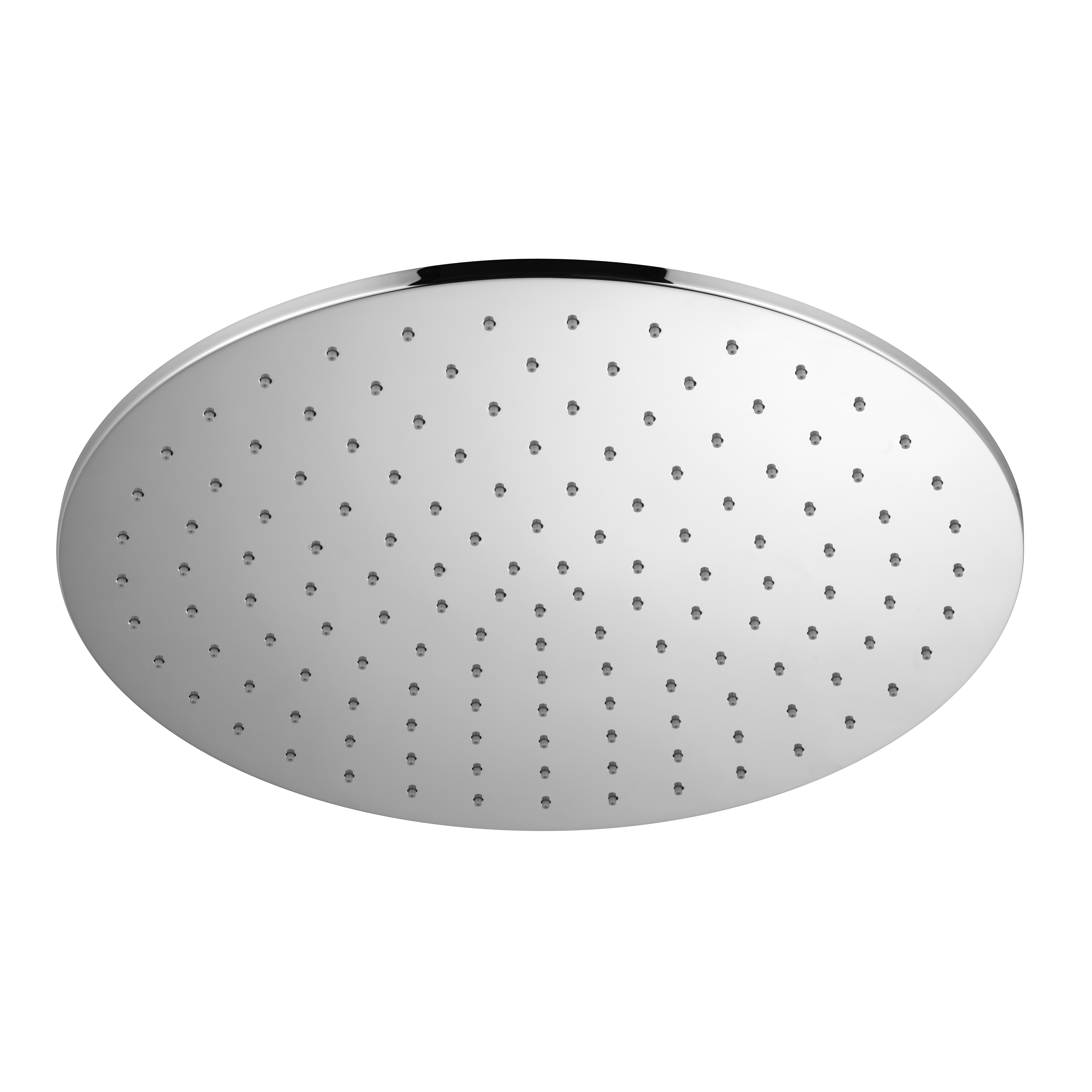 Round flat overhead shower